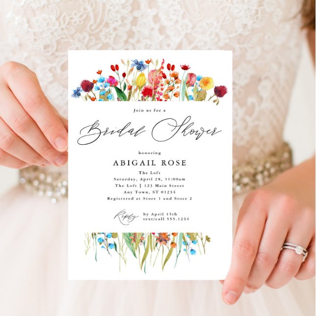 Liebe im Brautparty Wildblume Einladung (Von Creator hochgeladen)