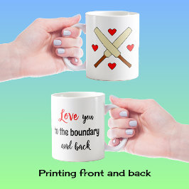 Liebe im Cricket-Text Kaffeetasse