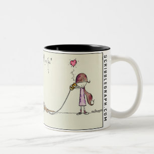 Liebe im digitalen Zeitalter Zweifarbige Tasse