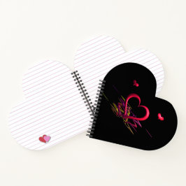 Liebe im dunklen Herz-Spiral-Notebook Notizbuch