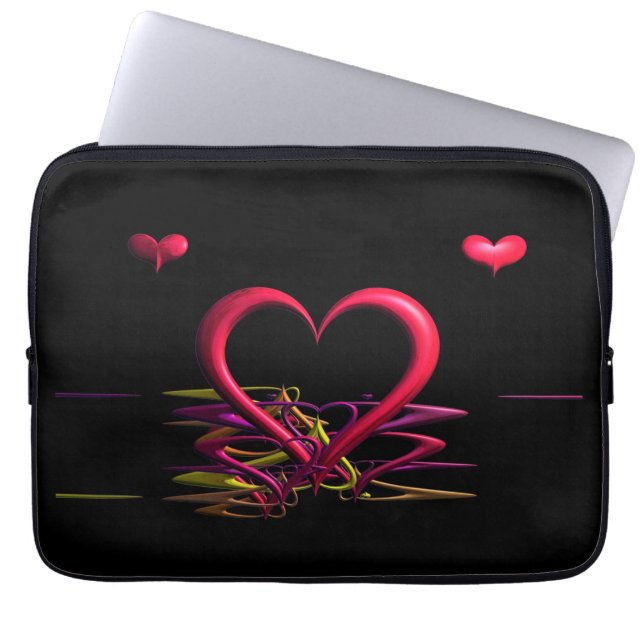 Liebe im dunklen Laptop-Sieb Laptopschutzhülle (Vorderseite)