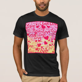 Liebe im dynamischen Farbmuster T-Shirt