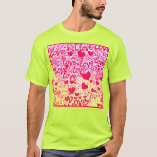 Liebe im dynamischen Farbmuster T-Shirt
