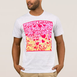 Liebe im dynamischen Farbmuster T-Shirt
