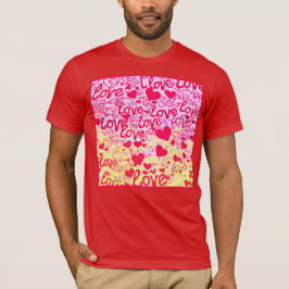 Liebe im dynamischen Farbmuster T-Shirt