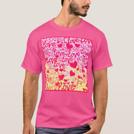 Liebe im dynamischen Farbmuster T-Shirt