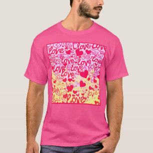 Liebe im dynamischen Farbmuster T-Shirt