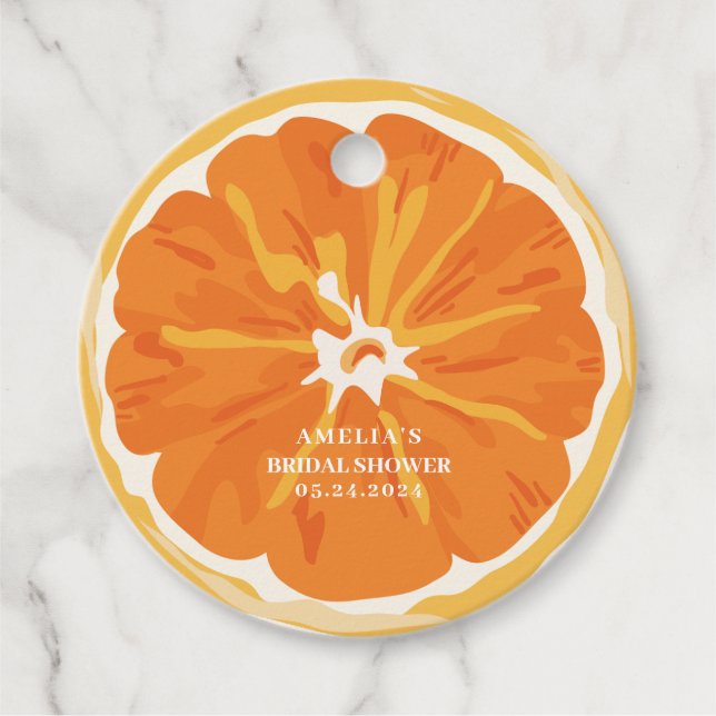 Liebe im ersten Spritz-Brautparty Geschenkanhänger (Vorderseite)