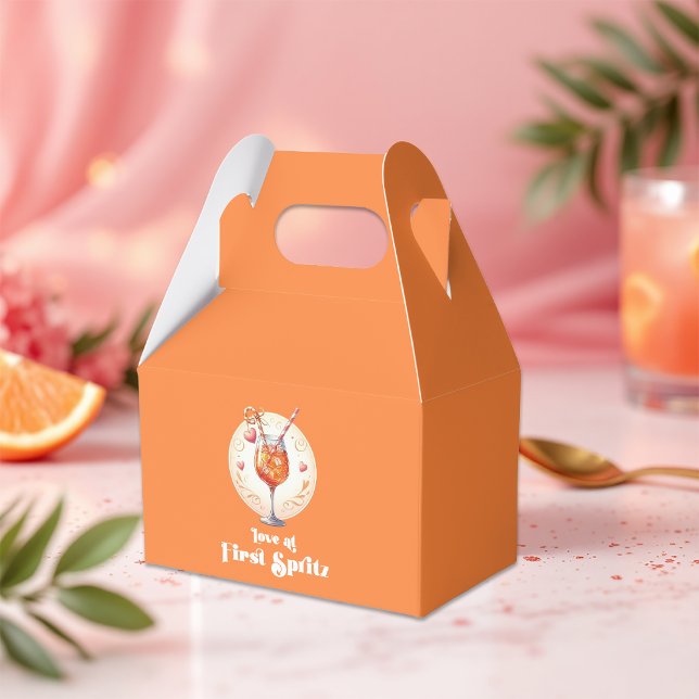 Liebe im ersten Spritz-Brautparty Geschenkschachtel (Love at First Spritz Bridal Shower Favor Boxes)