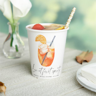 Liebe im ersten Spritz-Brautparty Pappbecher