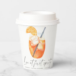 Liebe im ersten Spritz-Brautparty Pappbecher