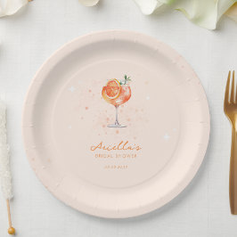 Liebe im ersten Spritz Citrus Drink Brautparty Pappteller