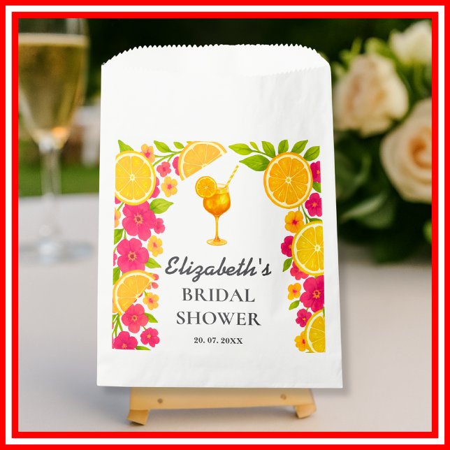 Liebe im ersten Spritz Citrus Orange Brautparty Geschenktütchen (Von Creator hochgeladen)