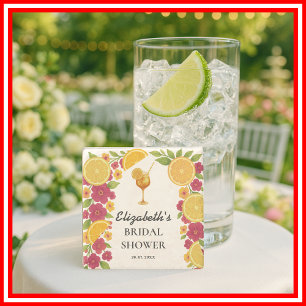 Liebe im ersten Spritz Citrus Orange Brautparty Steinuntersetzer