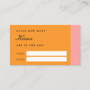 Liebe im ersten Spritz Wie viele Kisses Brautparty Begleitkarte