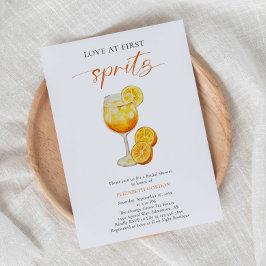Liebe im First Spritz Brautparty Simple Elegant Einladung