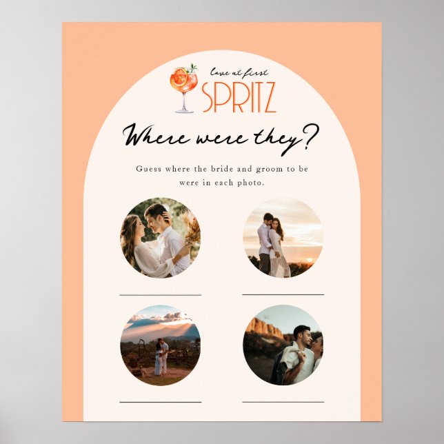 Liebe im First Spritz Bridal Foto Wo waren sie? Poster (Vorne)