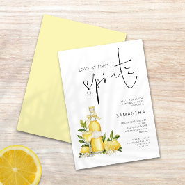 Liebe im First Spritz Limoncello Brautparty Einladung