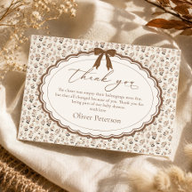 Liebe im Herbst Babyshower Dankeskarten