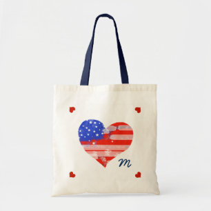 Liebe im Herzen der USA Tragetasche