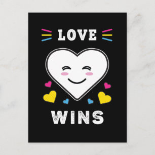 Liebe im Herzen gewinnt LGBTQ Pansexual Prix Postkarte