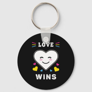Liebe im Herzen gewinnt LGBTQ Pansexual Prix Schlüsselanhänger