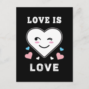 Liebe im Herzen ist Liebe LGBTQ Transgender Prix Postkarte