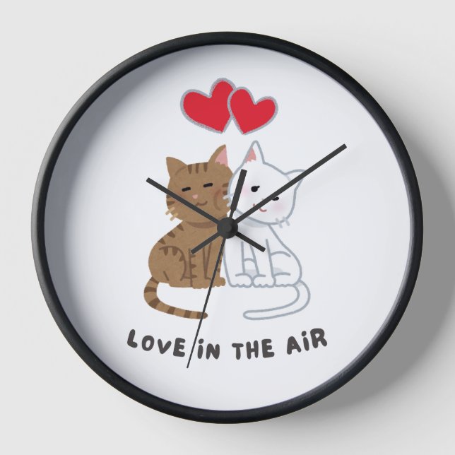 Liebe im Liebhaber der Air Cat - Romantisches Skyl Uhr (Vorderseite)