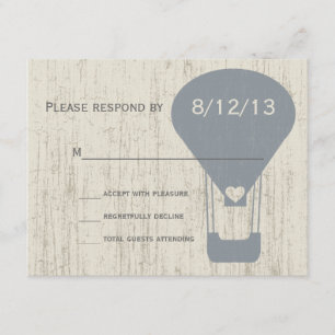 Liebe im Luftballon RSVP Karte