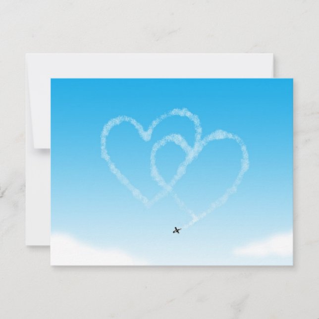 Liebe im Luftromantischen Skywriting (Vorderseite)