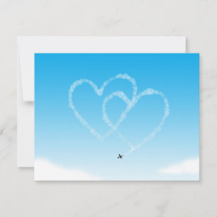 Liebe im Luftromantischen Skywriting