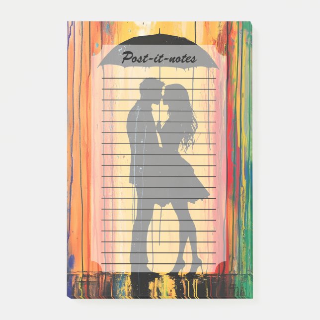 Liebe im Regenbogen Post-it Klebezettel (Vorderseite)