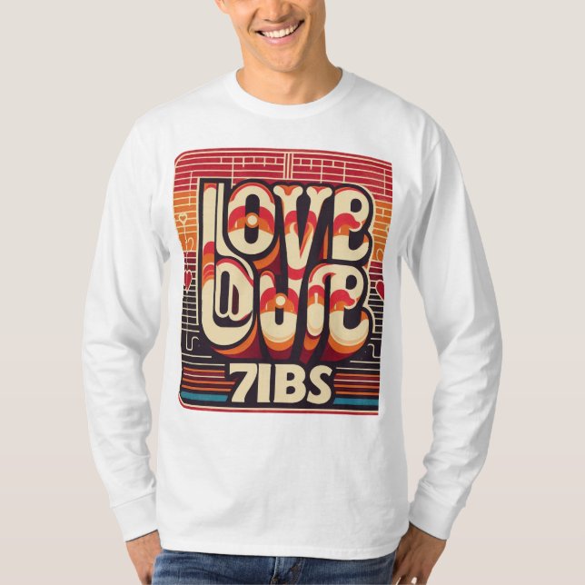🎤 🌸 Liebe im Retro-✌️ 💝 T-Shirt (Vorderseite)