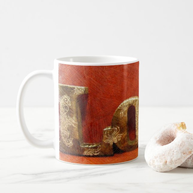 Liebe im Rot Tasse (Mit Donut)