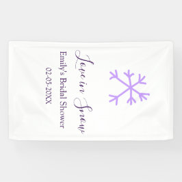 Liebe im Schnee Junggesellinnenabschied lila Schne Banner