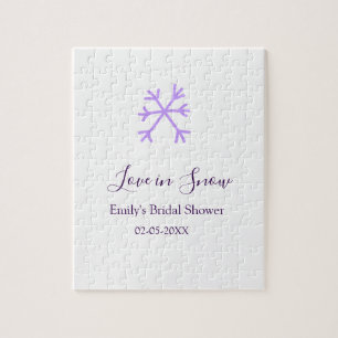 Liebe im Schnee-Junggesellinnenabschied lila Schne Puzzle