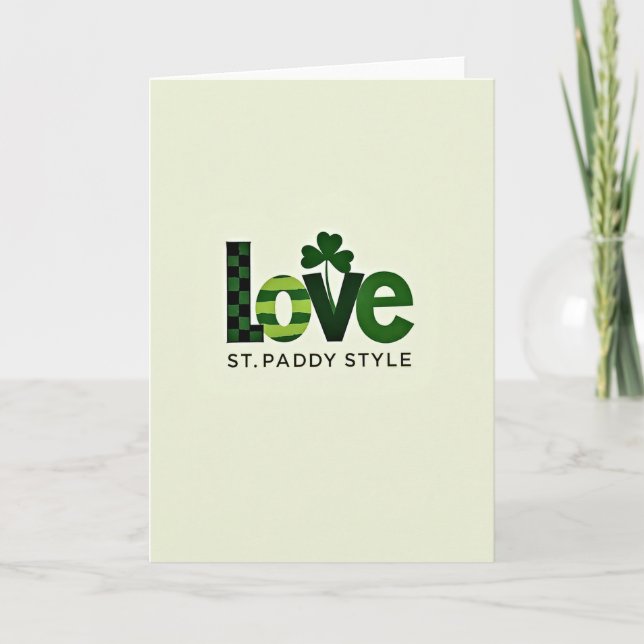 Liebe im St. Paddy-Stil Karte (Vorderseite)