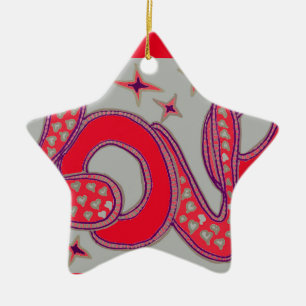 Liebe im Stil der 1960er Jahre Keramikornament