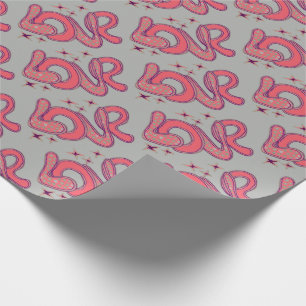 Liebe im Stil der 60er Jahre Geschenkpapier