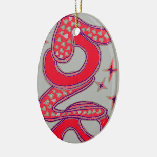 Liebe im Stil der 60er Jahre Keramikornament