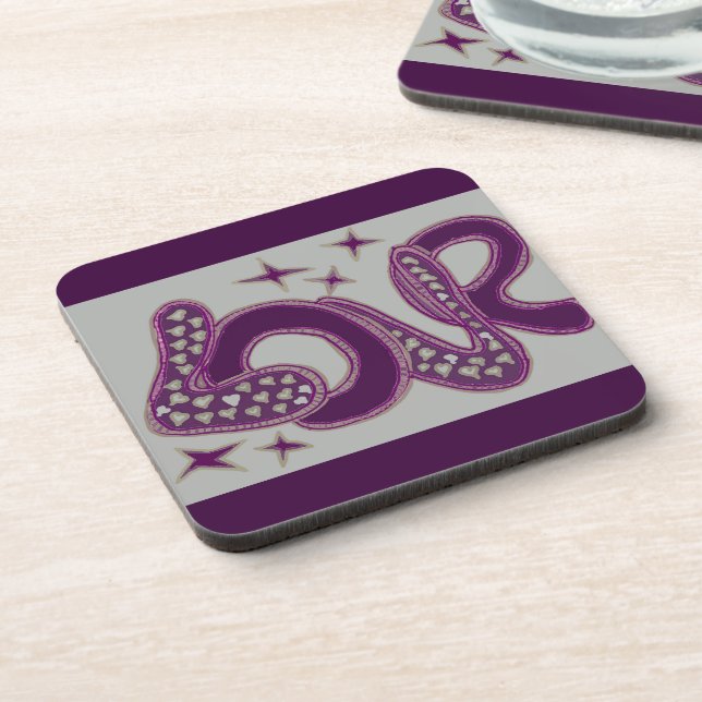 Liebe im Stil der 60er Jahre Untersetzer (Linke Seite)