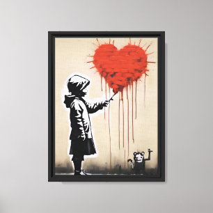 Liebe im Stil der Banksy Leinwanddruck