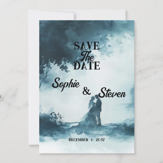 Liebe im Vollblut: Romantische Blüte Save the Date (Vorderseite)