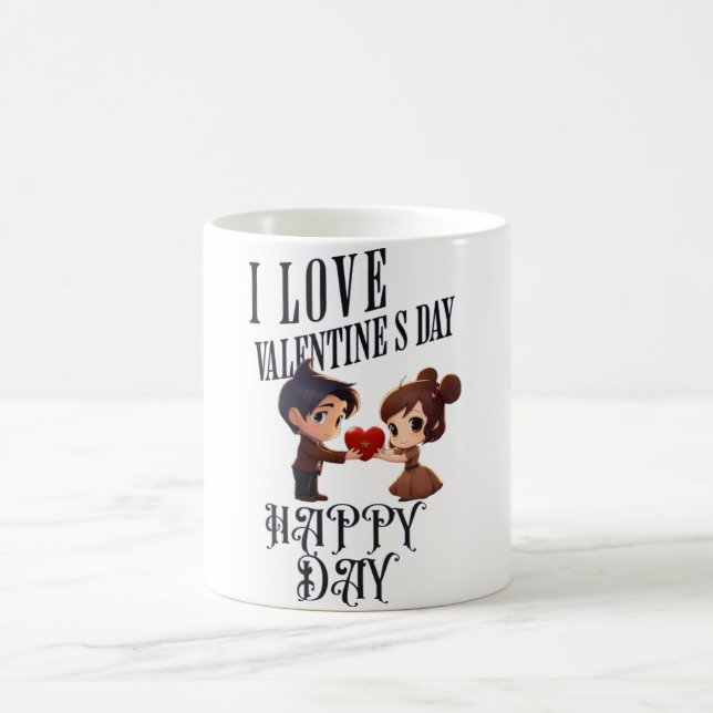 "Liebe im Vollblut - Valentinstag Blumendesign Kaffeetasse (Mittel)