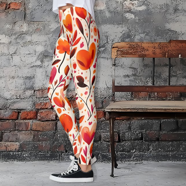 Liebe im Vollblut: Valentinstag Leggings (Heartfelt Blooms Valentine's Day Leggings)