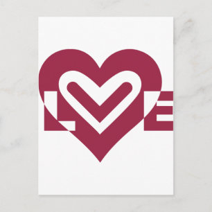 Liebe im Wein Lila Postkarte