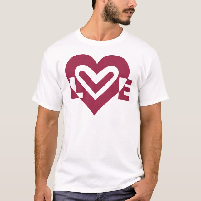 Liebe im Wein Lila T-Shirt (Vorderseite)