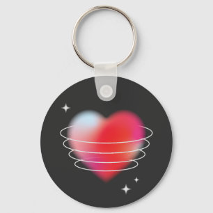 Liebe im Weltraum, Design-Valentinstag für die rot Schlüsselanhänger