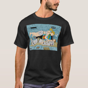 Liebe im Weltraum Frieden über der Erde. Sci Fi As T-Shirt