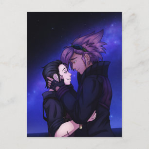 Liebe im Weltraum Postkarte